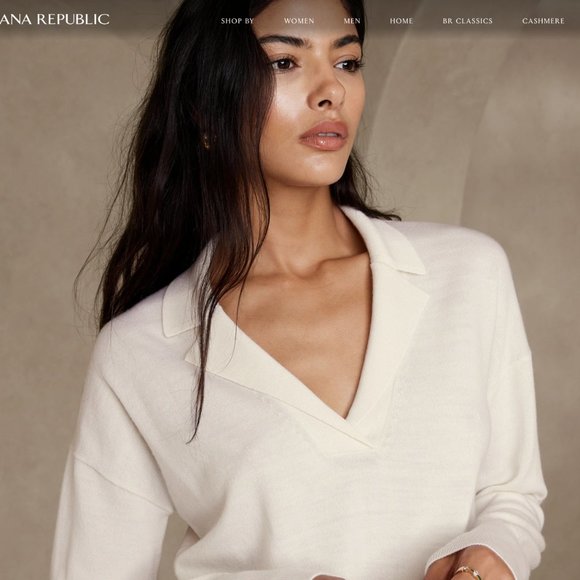 Not from outlet, NWT, Banana Republic  BELLA MERINO SWEATER POLO XL - Picture 4 of 5